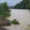 Jazowsko, Dunajec po obfitych opadach deszczu 19.07.2018 r